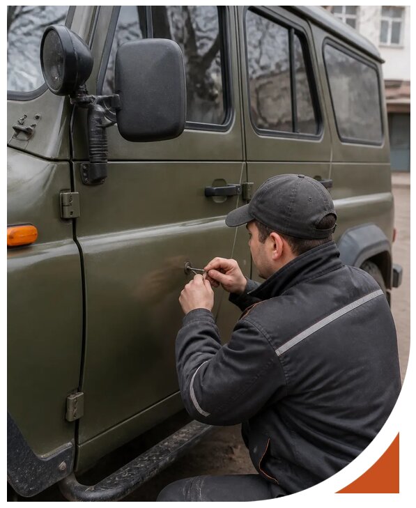 Профессиональное вскрытие автомобиля УАЗ без повреждений в Норильске